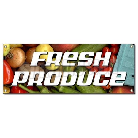 Signmission FRESH PRODUCE BANNER SIGN stand farmers market vegetables fruit veg veggie B-Fresh Produce
